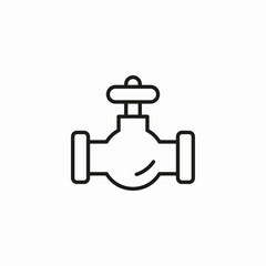 industrial pipe valve icon sign vector