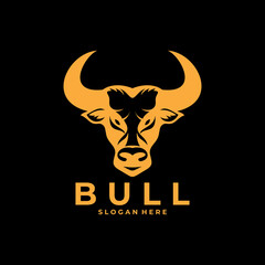 Bull logo design icon vector. Bull head logo inspirations