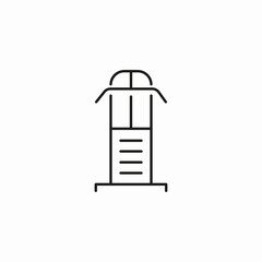 vertical storage unit icon sign vector