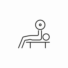 weight lifting bench icon sign vector