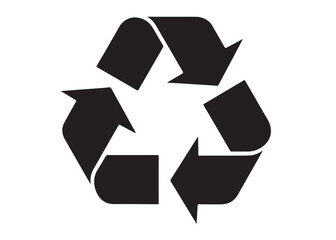 recycle logo silhouette vector, recycle logo icon vector design, waste disposal vector icons silhouette illustration, trash bin recycling logo silhouettes vector on a white background