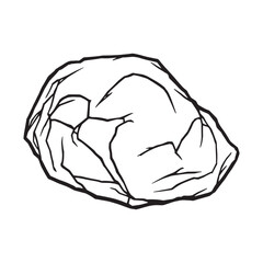 Boulder line art revealing nature?s powerful stony textur