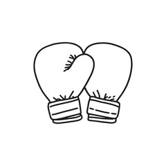 Boxing Gloves line art classic gear for boxing