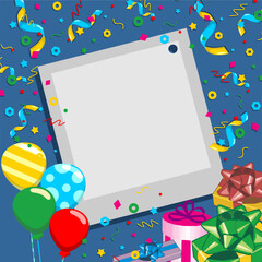  Birthday celebration card social media post background