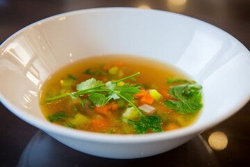 A bowl of wholesome vegetable soup.