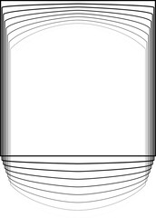 Square geometric with line created using blend effect. Technology and digital concept