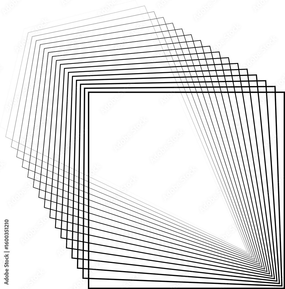 Poster square geometric with line created using blend effect. technology and digital concept