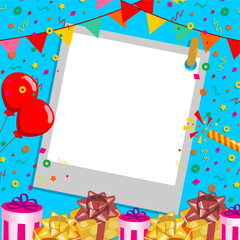  Birthday celebration card social media post background