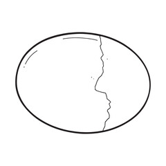 chicken egg line art simple elegant natural fresh design