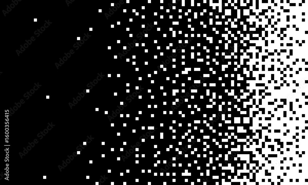 Poster png abstract pixel design with black and white grid pattern uses halftone texture from digital matri