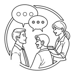 Obraz premium Business Team Collaboration Conversation meeting