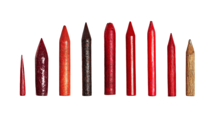 Collection of nails in varying lengths background isolated on a Transparent background, PNG file.