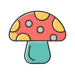 mushroom cap icon vector  