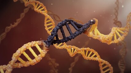 Gene chain mutations cause tumor cells to proliferate and release tumor antigen peptides,Mutated DNA and molecules scientific biotechnology. - Powered by Adobe