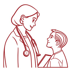 Doctor and patient interaction with stethoscope consultation medical