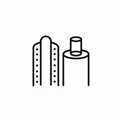 building pipe structure icon sign vector
