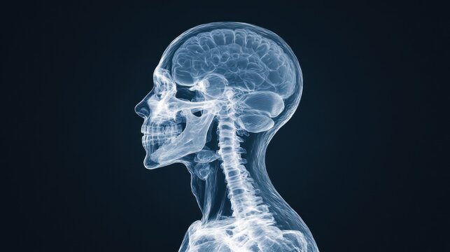 Human Anatomy: X-Ray Visualization of Head and Neck