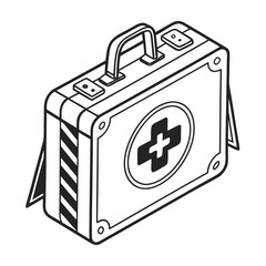 First Aid Kit with Medical Cross healthcare emergency