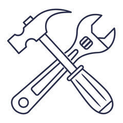 Hammer and adjustable wrench tool repair