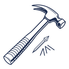 Hammer and nail construction tool