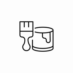 paint brush can icon sign vector