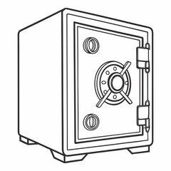 Heavy duty vault door with dial and handles safe security