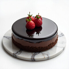 chocolate cake with strawberry