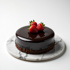 chocolate cake with strawberry