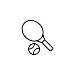 tennis racket ball icon sign vector