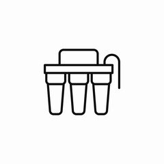 water filter system icon sign vector