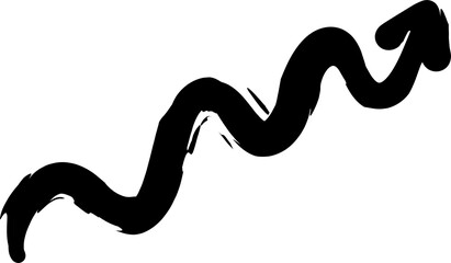 Collection of arrows in brush stroke