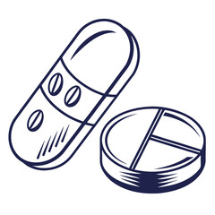 Pill and capsule medicine healthcare