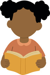 Child Reading Open Book