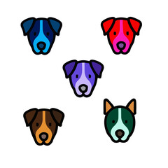 Obraz premium set of dogs