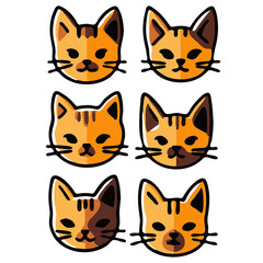 Fototapeta premium set of funny cats