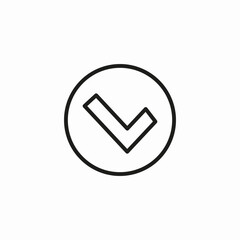 circle checkmark inside icon sign vector