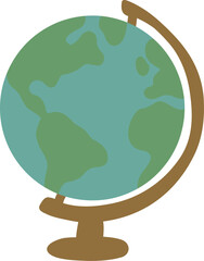 Flat Globe on a Stand