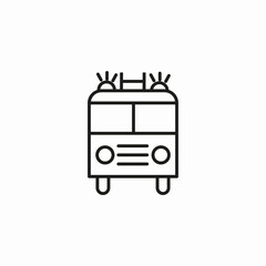 fire truck emergency icon sign vector