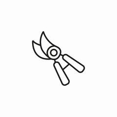 gardening pruning shears icon sign vector
