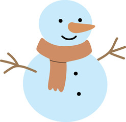 Snowman with Scarf 