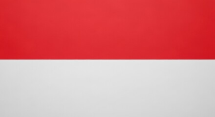 Obraz premium A simple, clean, flat background of the national flag of Indonesia, the Merah Putih bicolour.