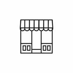 shop front awning icon sign vector