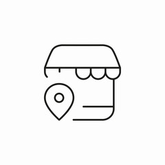 shop location pin icon sign vector