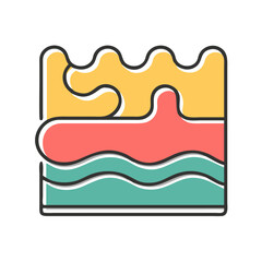 water wave icon vector 