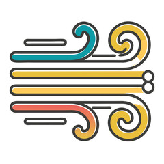wind swirl lines icon vector  .svg