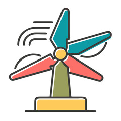wind turbine icon vector  .svg