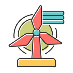 wind turbine icon vector  