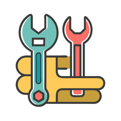 wrench tool icon vector  .svg