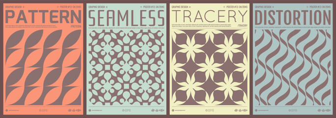 Seamless geometric background. Abstract dynamic template with wavy curved ribbons. Cover design template. 3D illustration for brochure, poster, presentation, flyer or banner.