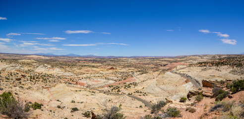 Beautiful dessert landscape Arizona dessert seen from the border of Utah